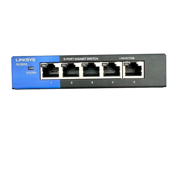 Linksys 5-Port Gigabit Switch Computer Networking 5 x 3.5 - Picture 2 of 8